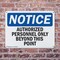 Signmission Authorized Personnel Only Beyond This Point OSHA Notice Sign, Plastic, 14in W x 10in L, 2PK OS-2PACK-NS-P-1014-L-10241 - alternate 6